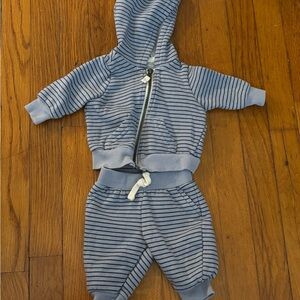 Carter's Blue Striped Baby Hoodie and Pants